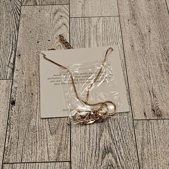 Ettika Women's 18K Gold-plated & Cubic Zirconia Initial T Pendant Necklace - Picture 3 of 6